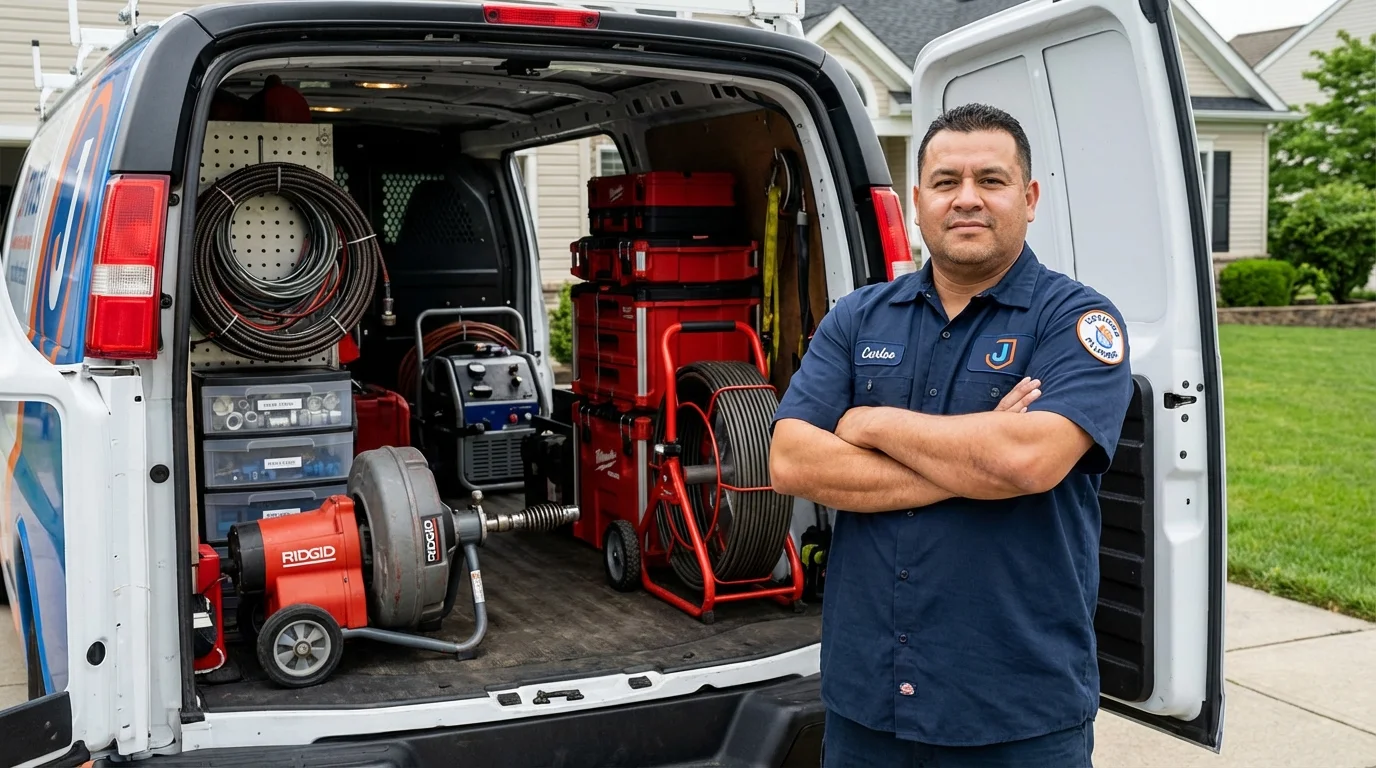 Professional drain cleaning equipment and Johns Plumbing LLC plumber in Donalsonville