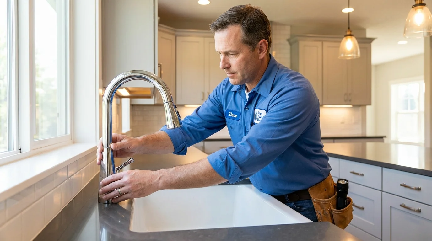 Kitchen faucet installation by Johns Plumbing LLC in Donalsonville
