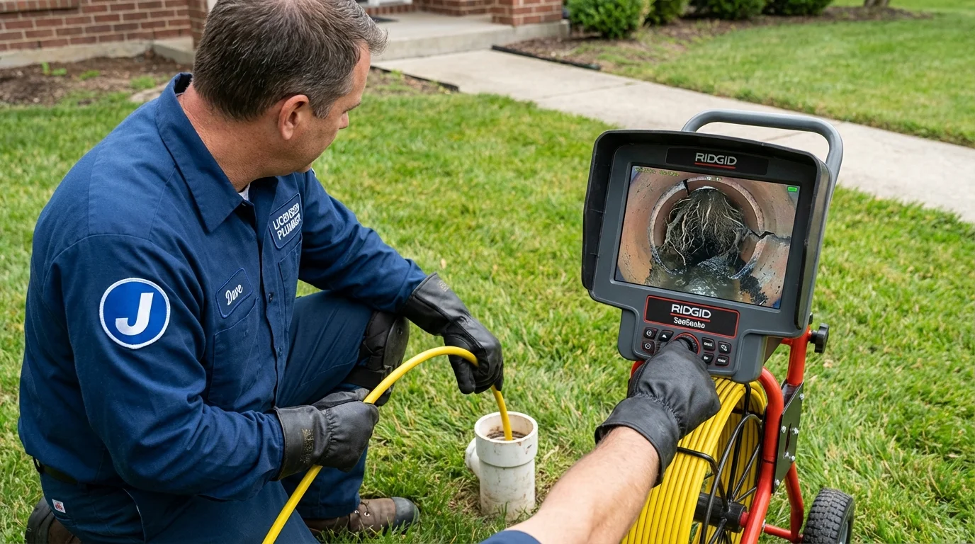 Sewer camera inspection being performed by Johns Plumbing LLC in Donalsonville